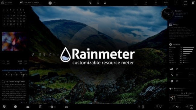 Rainmeter(雨滴桌面秀)